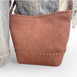 Sonoma Goods For Life Meika Bucket Tab Crossbody Bag Mauve NWT